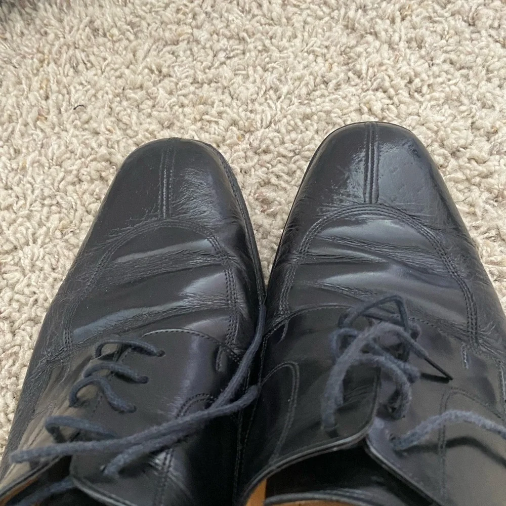 Men’s Moreschi Classic Black Oxfords (wedding shoes) size 11